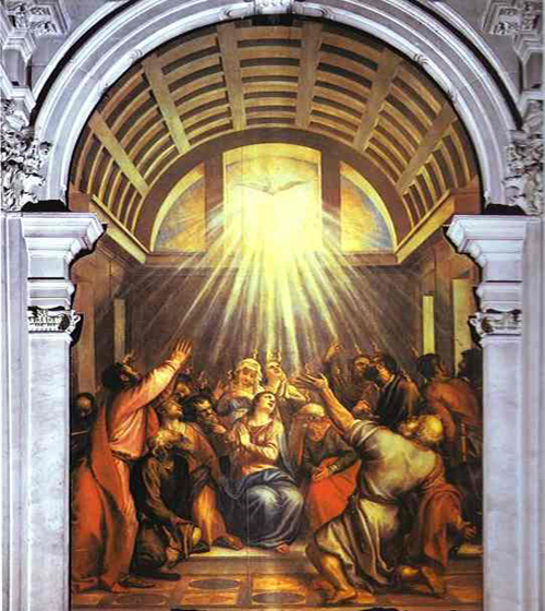 Tiziano: A Szentlélek eljövetele (1545)